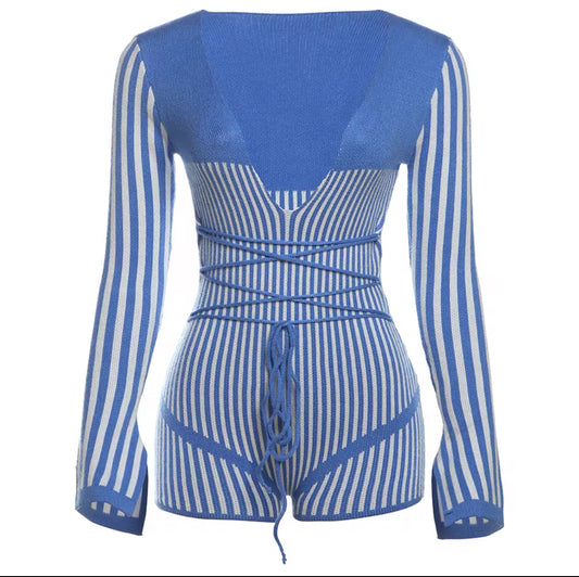 Ocean Vibes Knit Romper