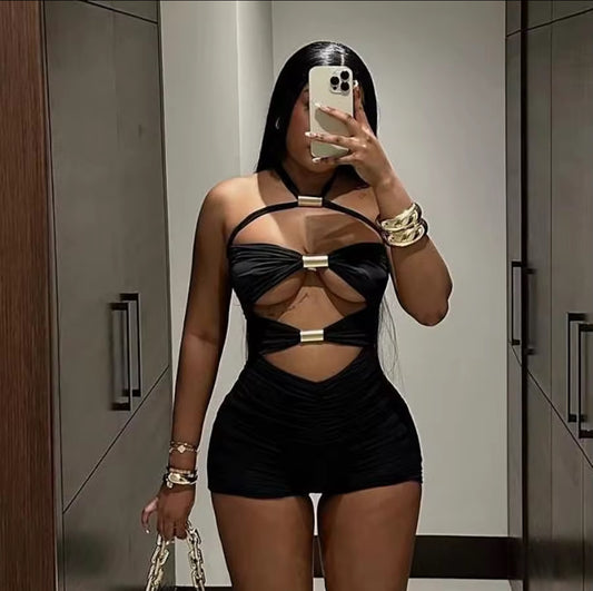 Midnight Cut-Out Bodysuit